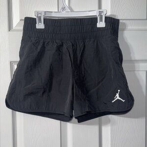 Jordan Youth Black Shorts with White Logo